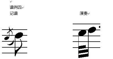 1,在演奏短倚音時,小音符幾乎不佔時值,要快速而輕盈地滑至主音,見